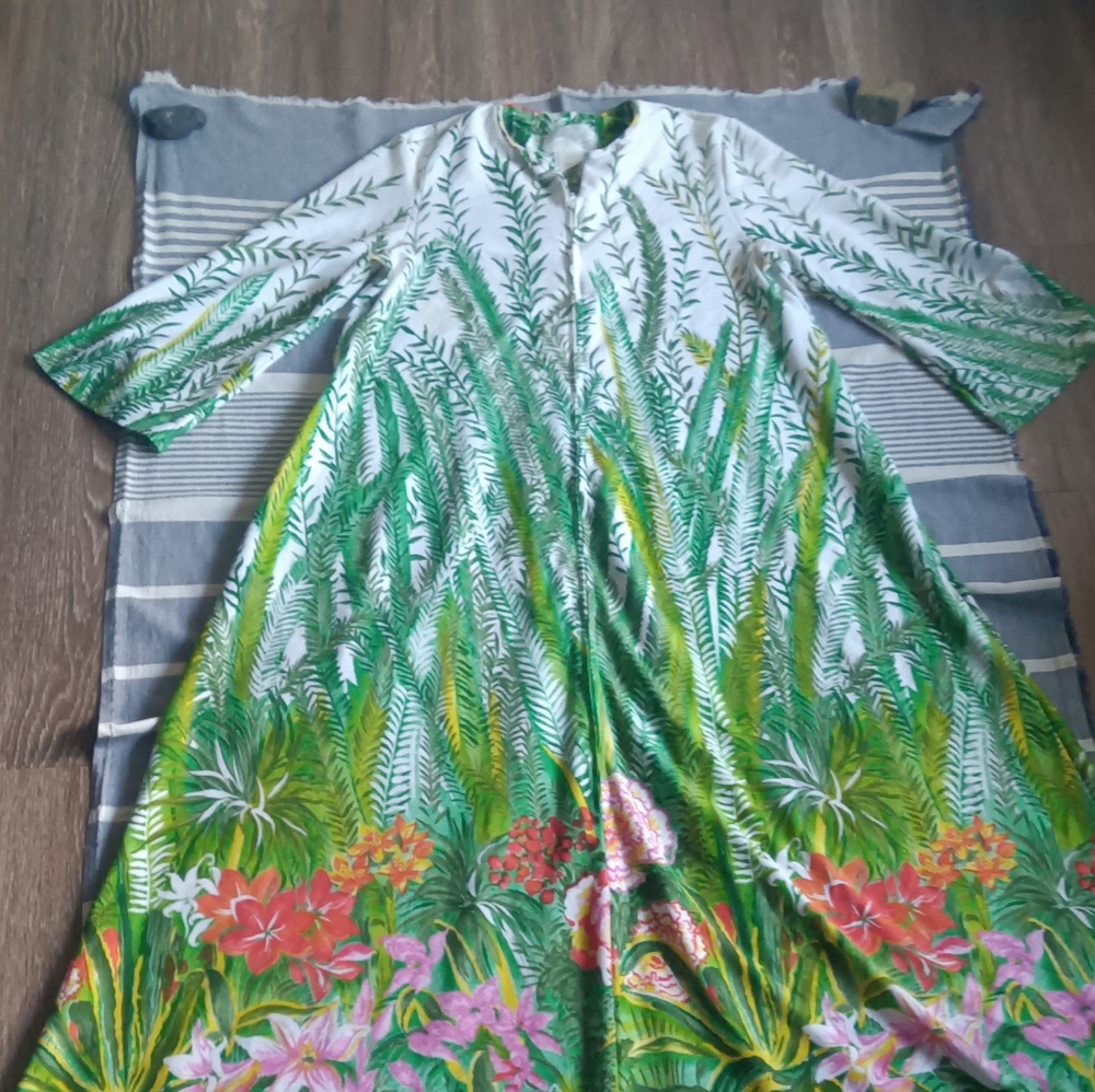 Floral Green Maxi Dress